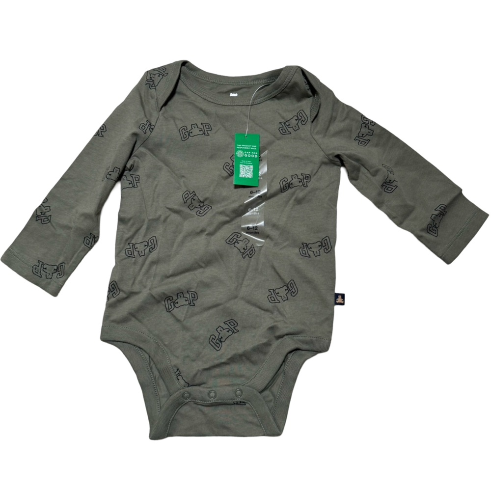 GAP Olive Long Sleeve Onesie
